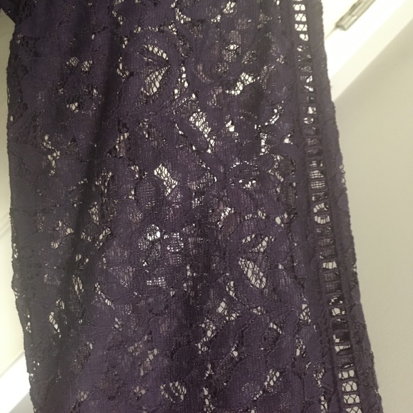 Dark purple L to XL lacy lined tunic top from Style and Co - Picture 3 of 7